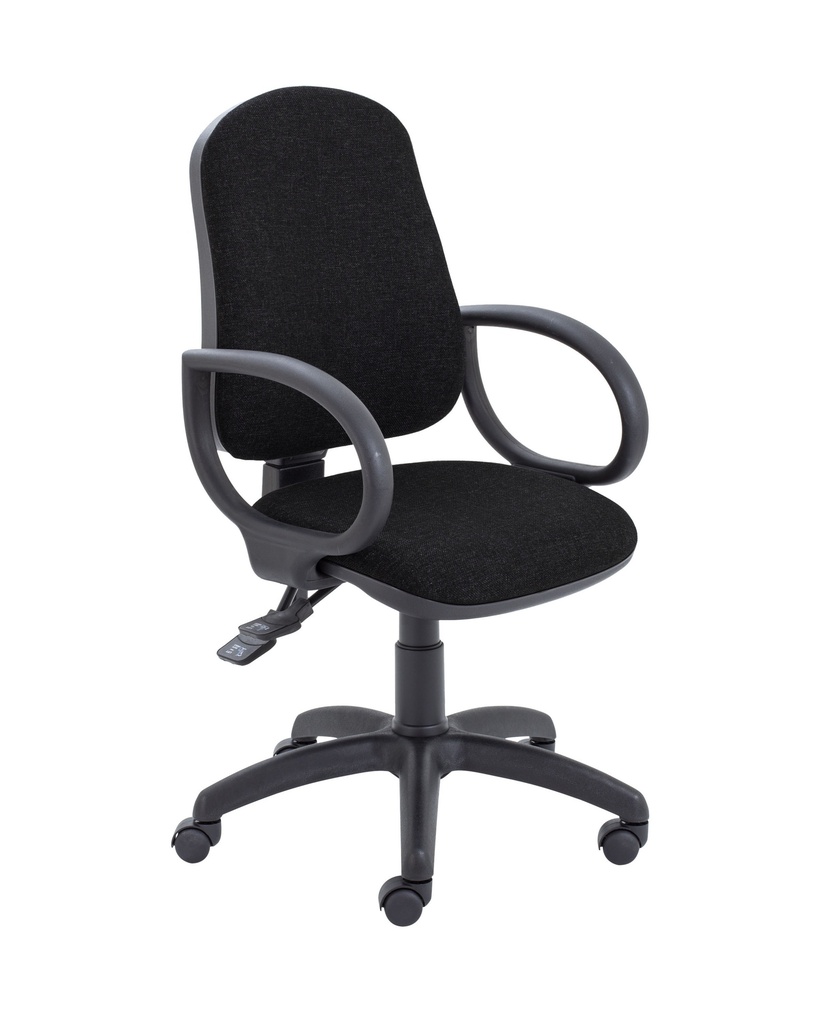 Calypso II Deluxe Chair with Fixed Arms - Black