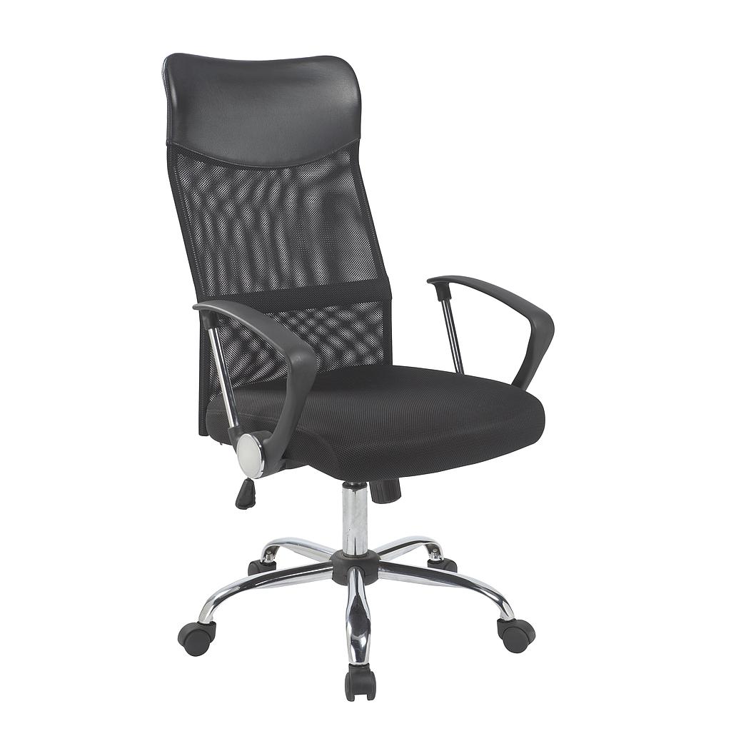 Carlos High Back Mesh Chair with Arms Black