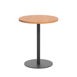 One Fraction Plus Circular Meeting Table (FSC) | 1000mm | Dark Walnut | 